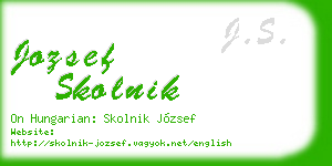 jozsef skolnik business card