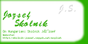 jozsef skolnik business card